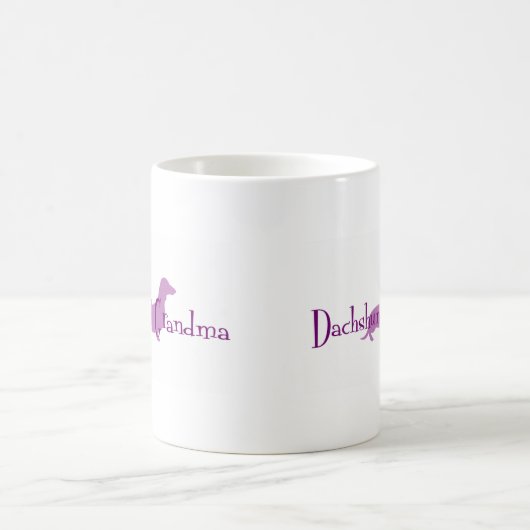 ダックスフントの祖母 コーヒーマグカップ (中央)