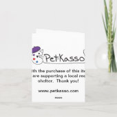 ダックスフントの組合せのメッセージカード2 カード (裏面)