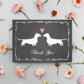 ダックスフントの結婚は|結婚されたウインナー感謝していしています サンキューカード