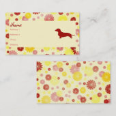 ダックスフントの繁殖動物の名刺 名刺 (正面/裏面)