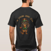 ダックスフントの肖像画 - オリジナル ウィーナードッグ ブラック Tシャツ (裏面)