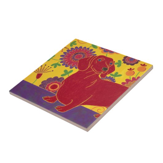 ダックスフントの芸術 タイル (側面)