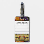 ダックスフントの荷物のラベル ラゲッジタグ (裏面縦)