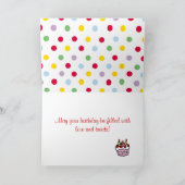 ダックスフントの誕生日の漫画 カード (内部)