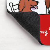 ダックスフントの誕生日の漫画 マウスパッド (コーナー)