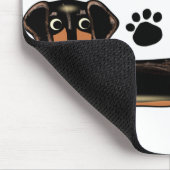 ダックスフントの足のイヌ科愛 マウスパッド (コーナー)