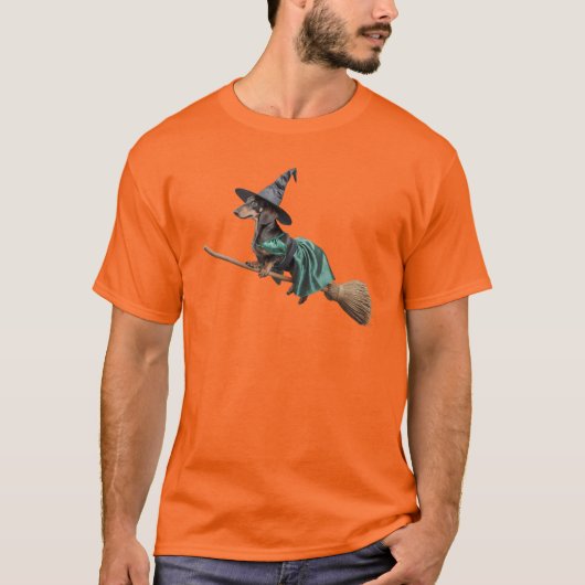 ダックスフントの魔女 Tシャツ (正面)