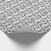 ダックスフントの黒およびタン犬の光沢のある包装紙 ラッピングペーパー (角)