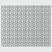 ダックスフントの黒およびタン犬の光沢のある包装紙 ラッピングペーパー (フラット)