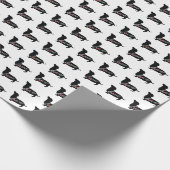 ダックスフントの"ウィーナー犬"愛 ラッピングペーパー (角)