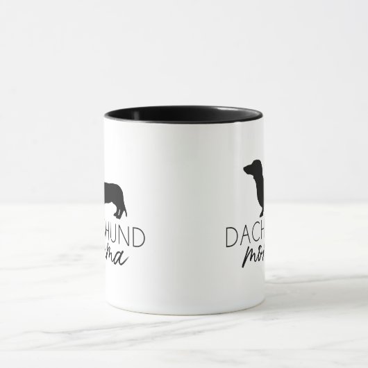ダックスフントのDoxieのママのマグのウィーナー犬のDoxinのお母さん マグカップ (中央)