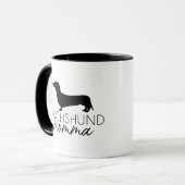 ダックスフントのDoxieのママのマグのウィーナー犬のDoxinのお母さん マグカップ (正面左)