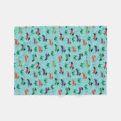 ダックスフントのDoxie犬のクリスマスの休日 フリースブランケット (正面(横))