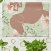 ダックスフントのDoxie Teckelの恋人のイラストレーションの引用文 キッチンタオル (折り畳み)