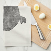 ダックスフントのDoxie Teckelの恋人のイラストレーションの引用文 キッチンタオル (四つ折り)