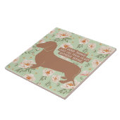 ダックスフントのDoxie Teckelの恋人のイラストレーションの引用文 タイル (側面)