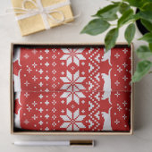 ダックスフントはクリスマスパターンのシルエットを描きます 薄葉紙 (ギフト)