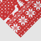 ダックスフントはクリスマスパターンのシルエットを描きます 薄葉紙 (詳細)