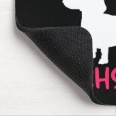 ダックスフントを愛する女の子にすぎない マウスパッド (コーナー)