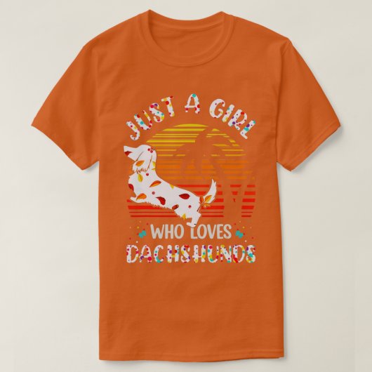 ダックスフントを愛する女の子紅葉スンセ Tシャツ (デザイン正面)