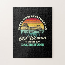 ダックスフントを着た老婆 ジグソーパズル