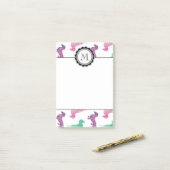 ダックスフントを雨が降っています ポストイット (デスク上)