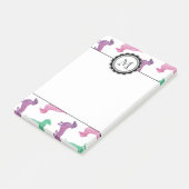 ダックスフントを雨が降っています ポストイット (アングル)