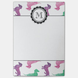 ダックスフントを雨が降っています ポストイット