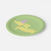 ダックスフントウィーナードッグパーティー ペーパープレート (アングル)