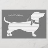 ダックスフントウィーナードッグワンピー文房具 便箋 (正面)