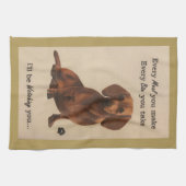 ダックスフントウォッチングキッチンタオル キッチンタオル (横)