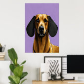 ダックスフントクールポートレート | AIアートポスター ポスター (ホームオフィス)