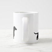 ダックスフントシルエットウィーナードッグラバーズ ジャンボコーヒーマグカップ (裏面)