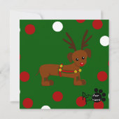 ダックスフントトナカイ 招待状 (裏面)