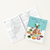 ダックスフントドッグウ/デザーツウォーターカラーファミリーレシピ ノートブック (内部)