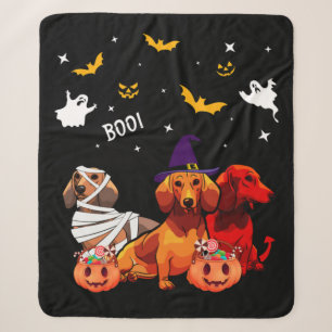 ダックスフントハロウィーン犬好き シェルパブランケット