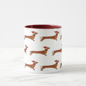 ダックスフントパターンが付いているマグ マグカップ (中央)