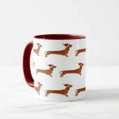 ダックスフントパターンが付いているマグ マグカップ (正面左)