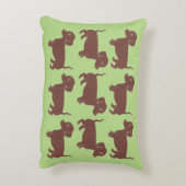 ダックスフントパターンアクセントの枕 アクセントクッション (裏面(縦))