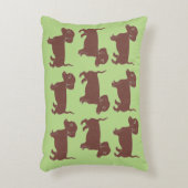 ダックスフントパターンアクセントの枕 アクセントクッション (正面(垂直))