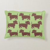 ダックスフントパターンアクセントの枕 アクセントクッション (裏面)