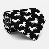 ダックスフントパターン準正装のDoxie犬 ネクタイ (ロール)