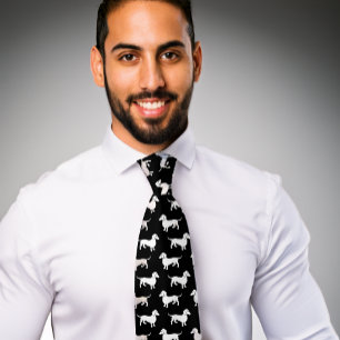 ダックスフントパターン準正装のDoxie犬 ネクタイ