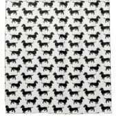 ダックスフントパターン シャワーカーテン (正面)