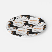 ダックスフントパターン ペーパープレート (アングル)