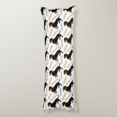 ダックスフントパターン ボディピロー (裏面 (縦))