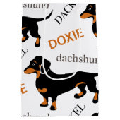 ダックスフントパターン ミディアムペーパーバッグ (裏面)