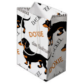 ダックスフントパターン ミディアムペーパーバッグ (裏面アングル)