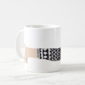 ダックスフントブラッククリスマスセーターおもしろい柄 コーヒーマグカップ (正面左)
