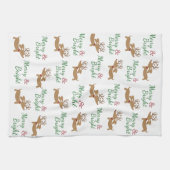 ダックスフントメリールスディッシュのキッチンタオル キッチンタオル (横)